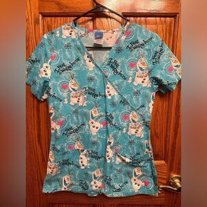 ScrubStar Disney Olaf Nurse Scrub XS Used